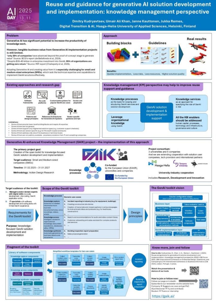 GAIK poster telling many facts about the project